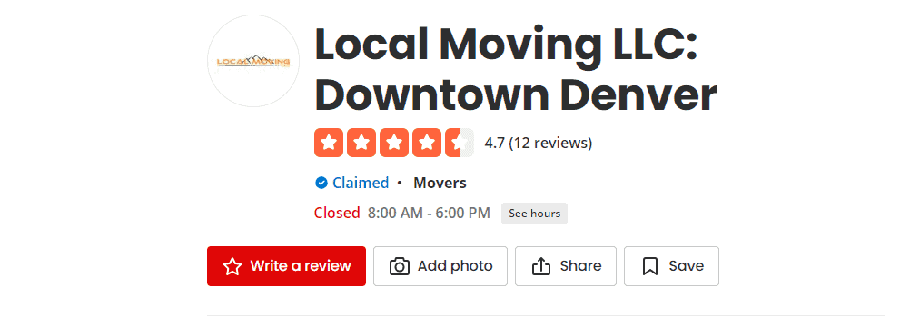 Local Moving LLC Denver Co